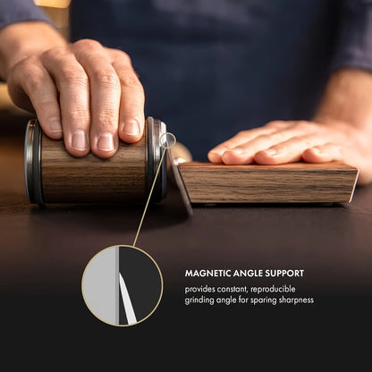 1pc Rolling Tool Sharpener with 15°  20° Magnetic Angles – Industrial Diamond Kitchen Sharpener Set for Easy, Precise Sharpening