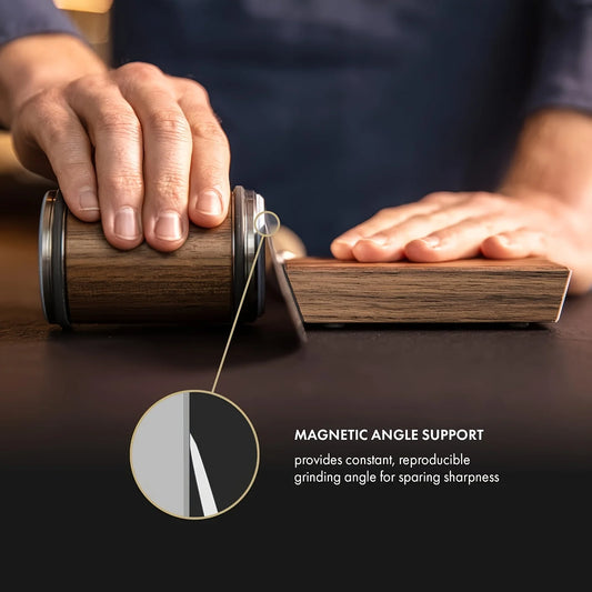 1pc Rolling Tool Sharpener with 15°  20° Magnetic Angles – Industrial Diamond Kitchen Sharpener Set for Easy, Precise Sharpening
