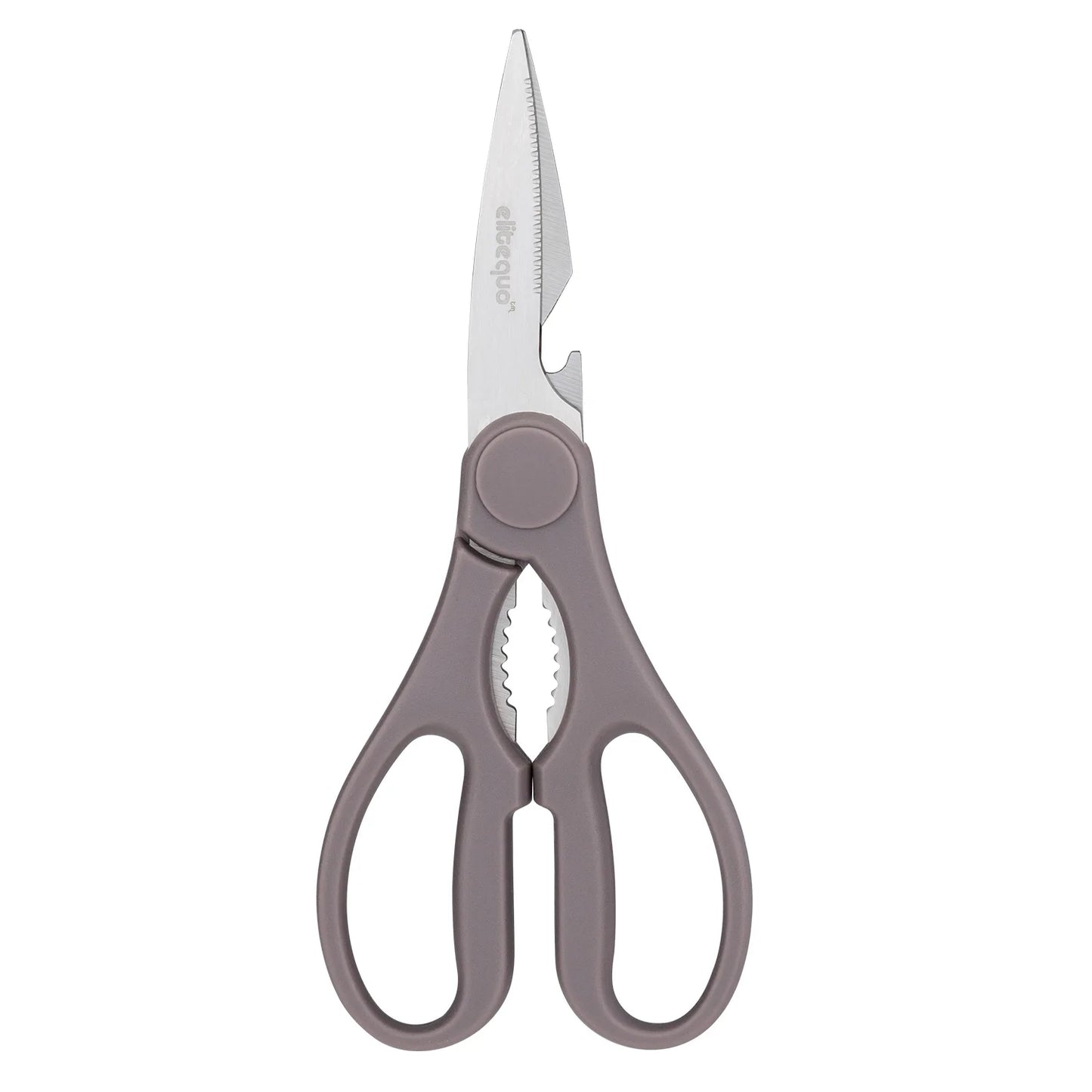 ELITEQUO All Purpose Kitchen Scissors, Heavy Duty Stainless Steel Scissors, Dishwasher Safe, Soft Grip Comfort Handle