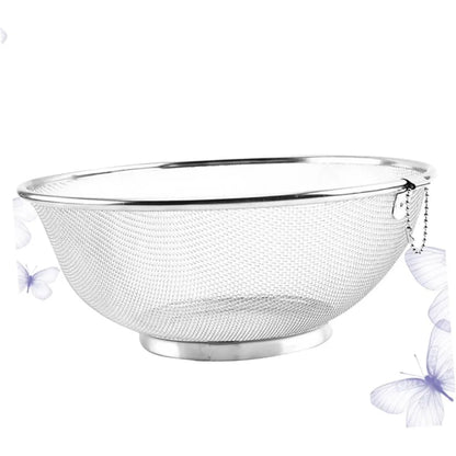 Stainless Steel Fruit Veggie Washing Bowl over The Sink Colander Kitchen Drainage Basket