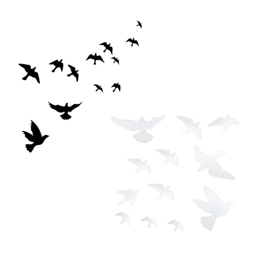 1-10sets Window Alert Bird Stickers Anti-Collision Fly Pigeon Wall Sticker Home Decoration Self-Adhesive Silhouettes Decal Decor
