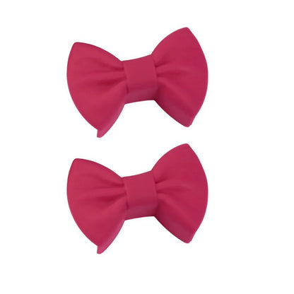 Silicone 2pcs Oven Mitts Creative Bow Shape Oven Gloves Heat Resistant Pot Holders For Cooking Mini Oven Gloves Kitchen Tool Hot