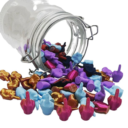 Jar of Middle Fingers To Give 3D Printed Middle Fingers In A Jar Funny Middle Finger Jar Unique Home Decor and Novelty Gift