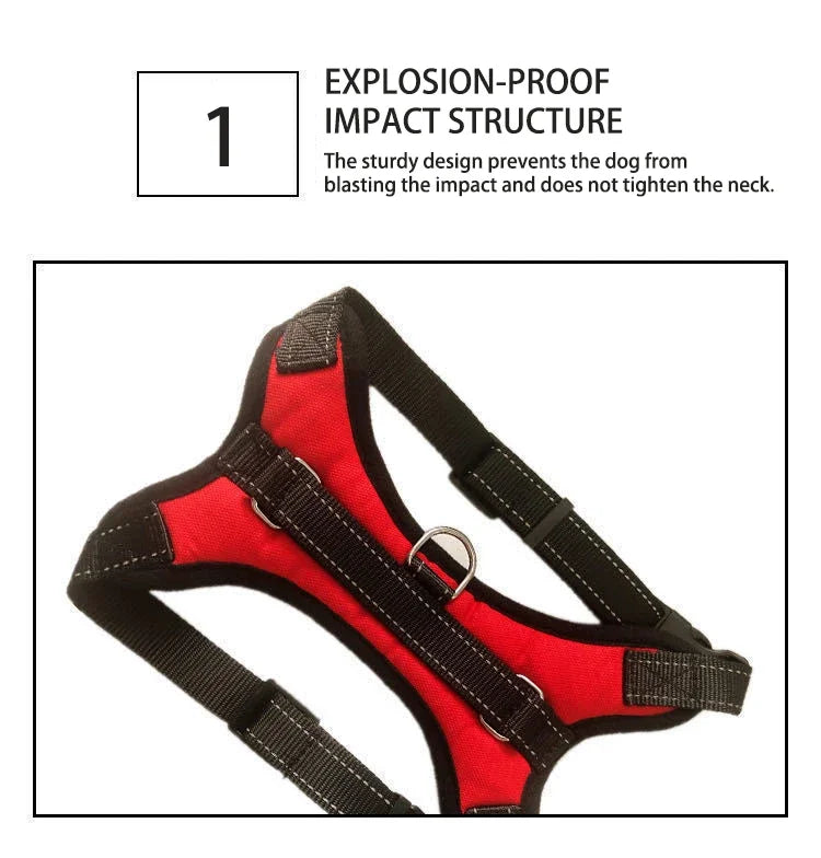 Dog Puppy Harness Quick Release Vest Nylon Material Breathable