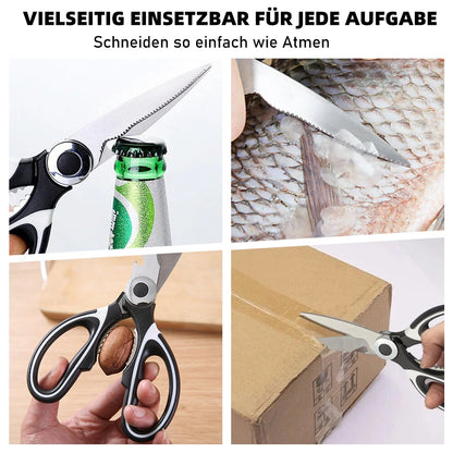 MDHAND Stainless Steel Kitchen Scissors Multi-Purpose Shears Meat Roast Cutting Household Cooking Chicken Wing Fish Kitchen Tool