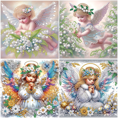 5D DIY Partial Special Shaped Drill Diamond Painting Kit Angel Child Decoration