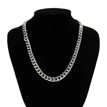 Simple Stainless Steel Chain Necklace Gold Silver Color Metal Chain