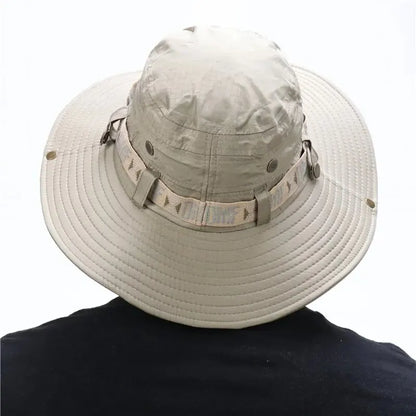 Bucket Hat Outdoor UV Protection Wide Brim Safari Hiking Sun Mesh Cap Unisex