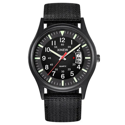 Quartz Movement Sports Watch with Nylon Band and Calendar