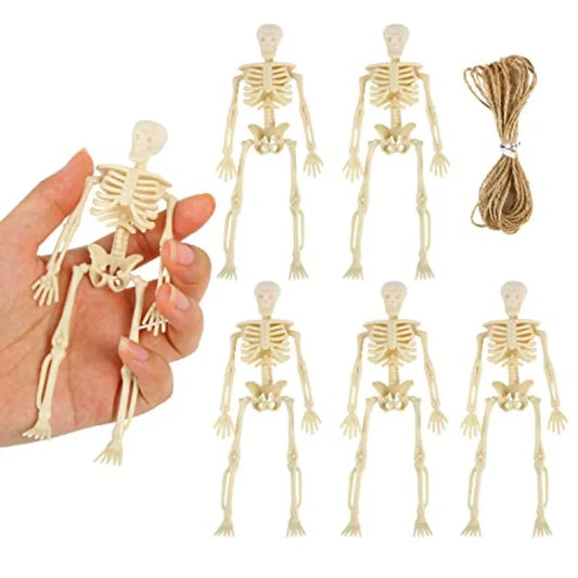 eletons for Halloween Decor 6 Piece Mini Seleton Figurines 6 Small eleton Halloween tion for Haunted Hoe Accessories Party Fav