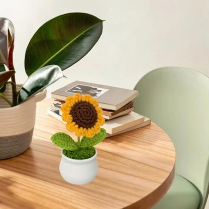 Cute Desk Decor Accessories Office Car Decor Gifts for n Crochet Sunflowers Motivatiol Birthday Christmas 4.8 Ihes