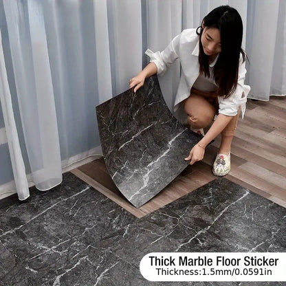30PCS Peel - off Thickened Floor Stickers: Imitation Marble for Furniture Decoration