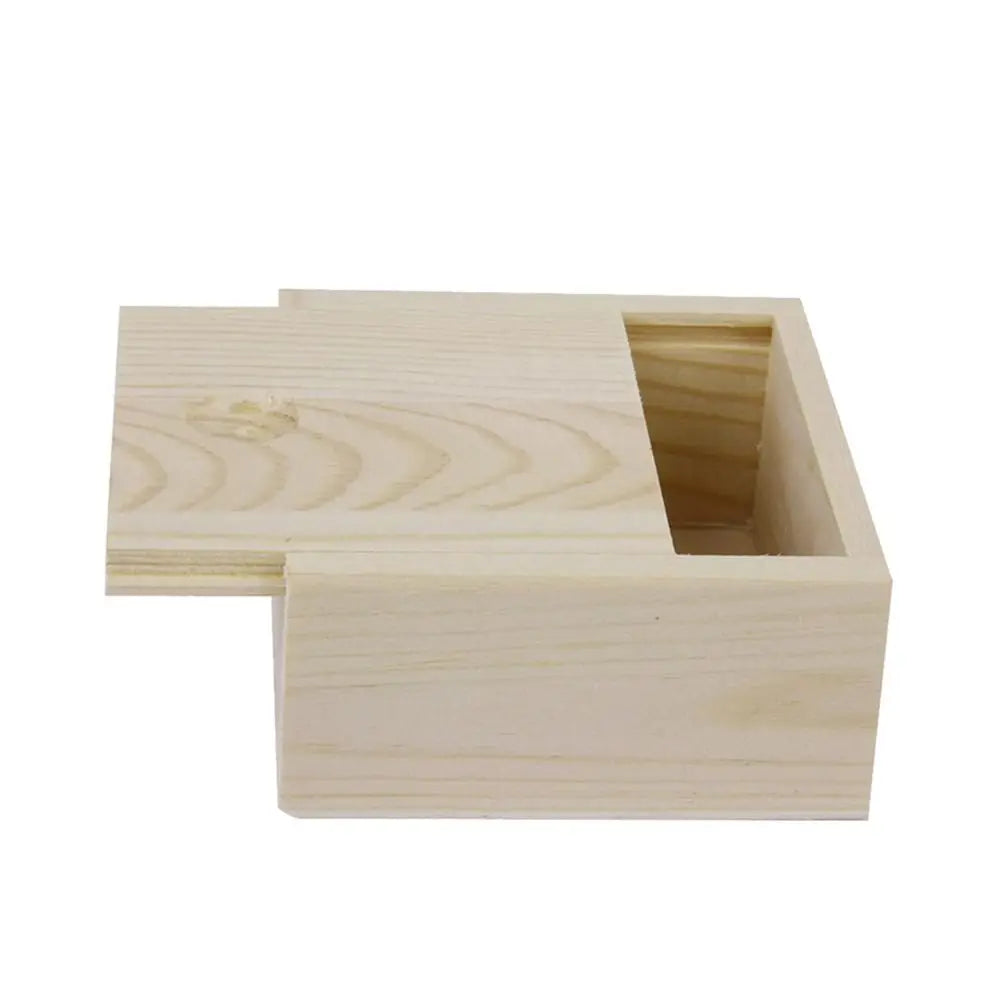 Jewelry Case With Slide Top for Jewelry Organizer Container Wooden Box Storage Box