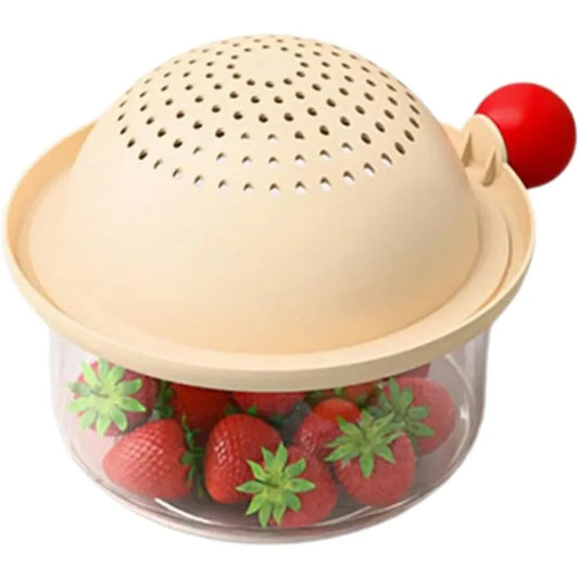 2 Layer Colander Home Decoration Kitchen Food Container Multifunctions for Fruit Washer Elegant Quick Drain Fruit Vegetable Bask
