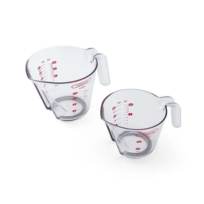 Professional Set of 2 Nesting Measuring Cups Easy Read Design Dishwasher Safe Space Saving Versatile Liquid Measuring Kitchen