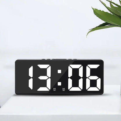 LED Clock Luminous Temperature Calendar Alarm Clock