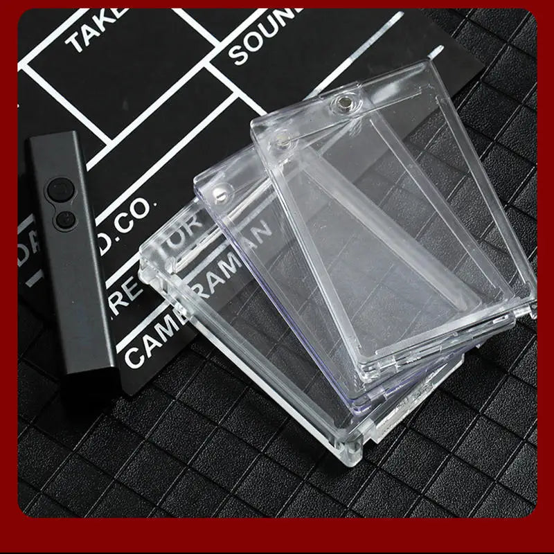 Hard Magnetic Card Holder Clear Cards Holder Gaming Trading Card Display Case Idol Photo Protective Sleeves