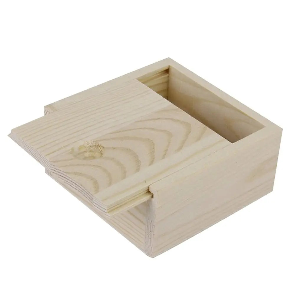 Jewelry Case With Slide Top for Jewelry Organizer Container Wooden Box Storage Box