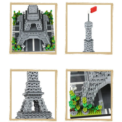 Eiffel Tower Paris Architectural Micro Mini Model Building Blocks Toy : Enhance Your Office Decor, Boost Hand Skills Gift
