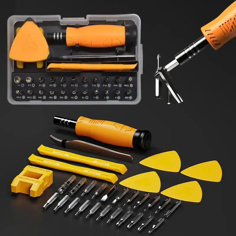 32 in 1 Multifunctional Screwdriver Set with 30 PCS Torx Phillips Magnetic Screw Driver Bits Hand Repair Tool for Phone Watch PC
