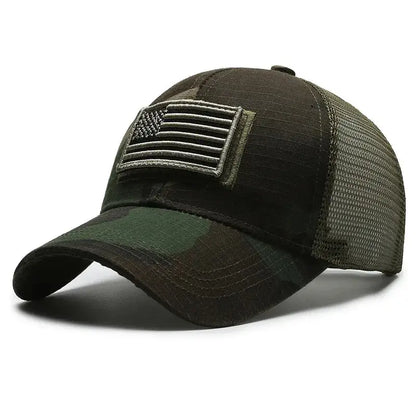 American Flag Camouflage Baseball Cap Breathable