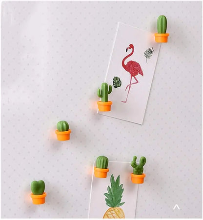Decorative Refrigerator Magnets, Perfect Fridge Magnets for House Office Personal Use (12Pcs Cactus)