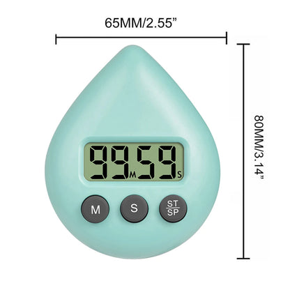 Digital Timer Waterproof Shower Timer Magnetic Backing Kitchen Timer Bathroom Timer Shower Clock for Kitchen Bathroom