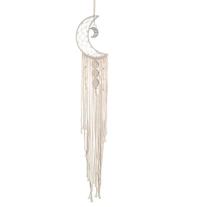 Nordic Bamboo Ring Cotton Thread Woven Tapestry Bohemian Wall Hanging Pendant Bedroom Living Room Decor