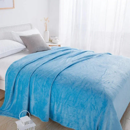 1PC Flannel Blanket, Soft Warm Fleece Throw, Thick Lightweight Cozy Bed Cover