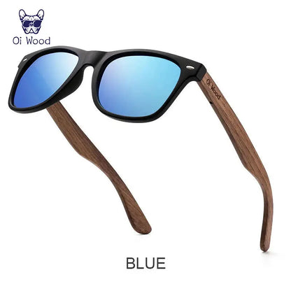 Natural Wooden Classic Sunglasses Polarized Mirrored UV400