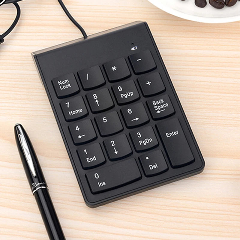 Universal numeric keypad USB Wire Mini number Keyboard keycap for Laptop Desktop PC Computer Numpad 18 Keys Keyboard accountant