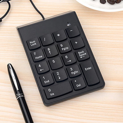 Universal numeric keypad USB Wire Mini number Keyboard keycap for Laptop Desktop PC Computer Numpad 18 Keys Keyboard accountant