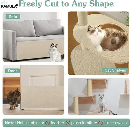 Wall Self-Adhesive Pet Scratch Furniture Protector DIY Cats Scratch Protection Paws Sharpen Trimmable Carpet Cats Scratch Board