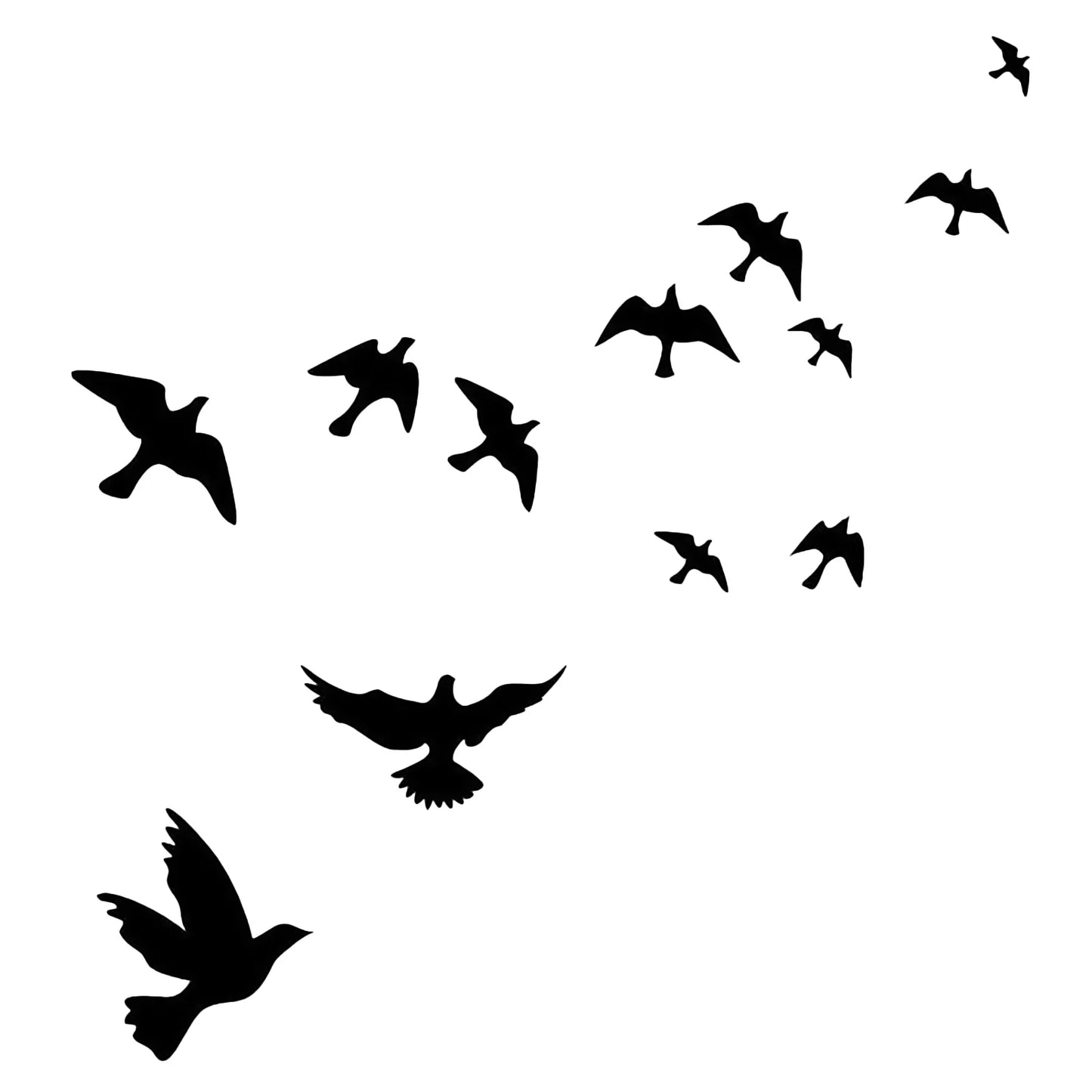 1-10sets Window Alert Bird Stickers Anti-Collision Fly Pigeon Wall Sticker Home Decoration Self-Adhesive Silhouettes Decal Decor