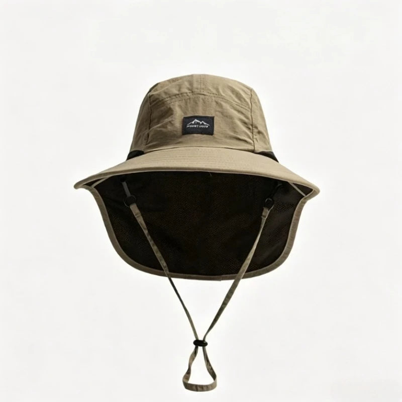 Wide Brim Neck Protection Unisex Bucket Hats Outdoor Visor Quick-drying