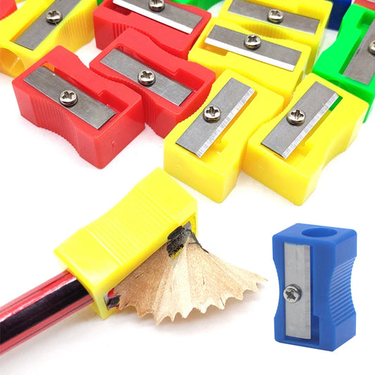 10-20PCS Multi-Color Assorted Handheld Pencil Sharpeners Durable Plastic Easy Grip Ideal for Office School Desk