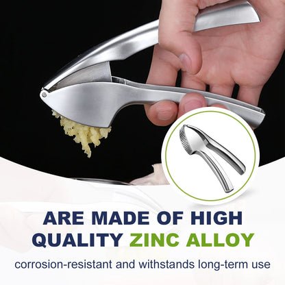 Garlic Mincer Tool Garlic Press Detachable for Easy Cleaning Super Easy To Use Garlic Presser with Easy-Squeeze Ergonomic Handle