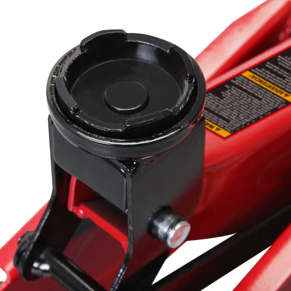 1.5 Ton Hydraulic Trolley Floor Jack with Carrying Case, Red - 3000 lb Capacity for Cars and SUVs
