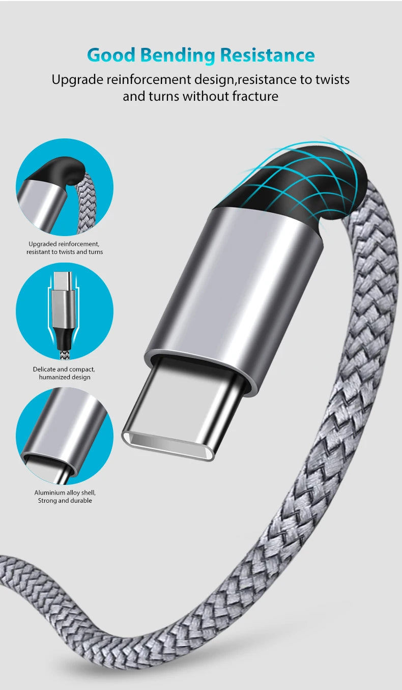 Type C to Type C Cable C to C PD 60W 3m 5m 8m 10-meter Extension Cable