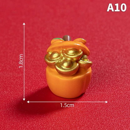 2025 Year Of The Snake Ornament Cartoon Lucky Snake Figurine Micro Landscape Car Interior Home Desktop Decoration