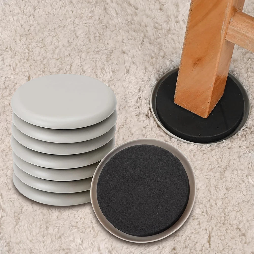8Pcs Furniture Sliders 3.5 Inch Furniture Moving Pads Anti Scratch Heavy Duty Furniture Movers for Carpet & Hardwood Floors