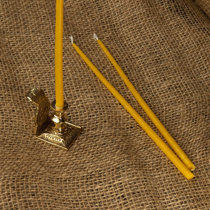 25PCS/1PACK Hanukkah Candle Natural Beeswax Chanukah Candles Thin Taper Honey Candles for Ritual Birthday Unscented