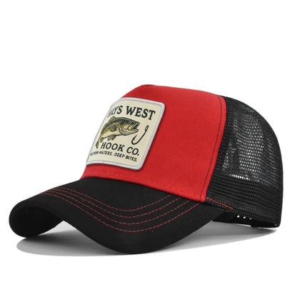 Sports Fishing Snapback Mesh Baseball Cap Trucker Hat Outdoor Cycling