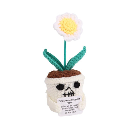 Halloween Pumpkins Crochet Punpkin Ghost Sunflower Desktop Ornament Decoration Halloweren Gift Potted Plant Summerween