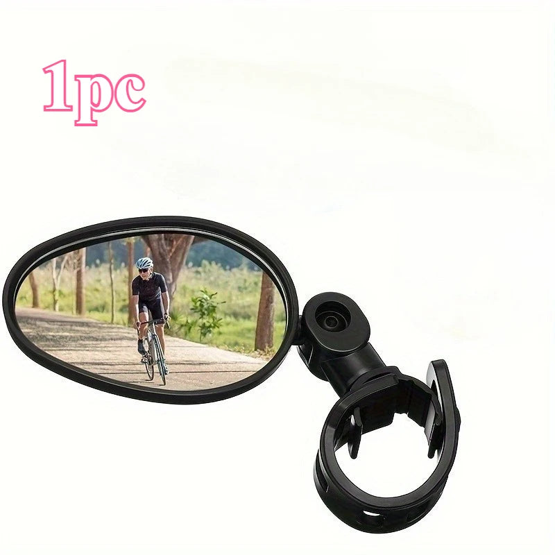 1/2PCS  Bike Mirrors, Acrylic Convex Oval Rearview for Cycling 360° Rotatable