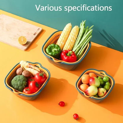 Reusable Kitchen Sink Vegetable drainer Fruit basket For fruit washing Plastic basin vegetable washing basin drain basket Basin