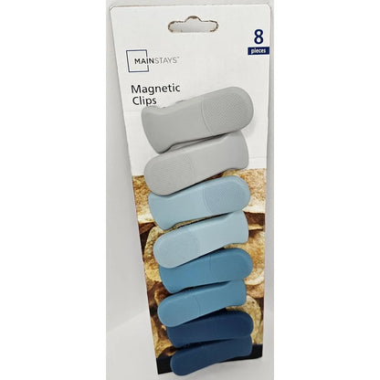 8-Piece Magnetic Bag Clips Set Durable Plastic Multi-Purpose Clips Snacks Artwork Organization Kitchen Office Classroom