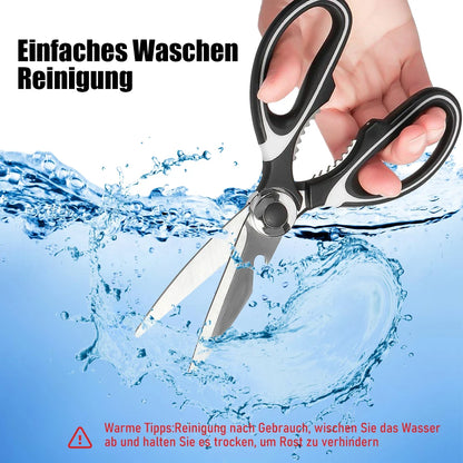 MDHAND Stainless Steel Kitchen Scissors Multi-Purpose Shears Meat Roast Cutting Household Cooking Chicken Wing Fish Kitchen Tool