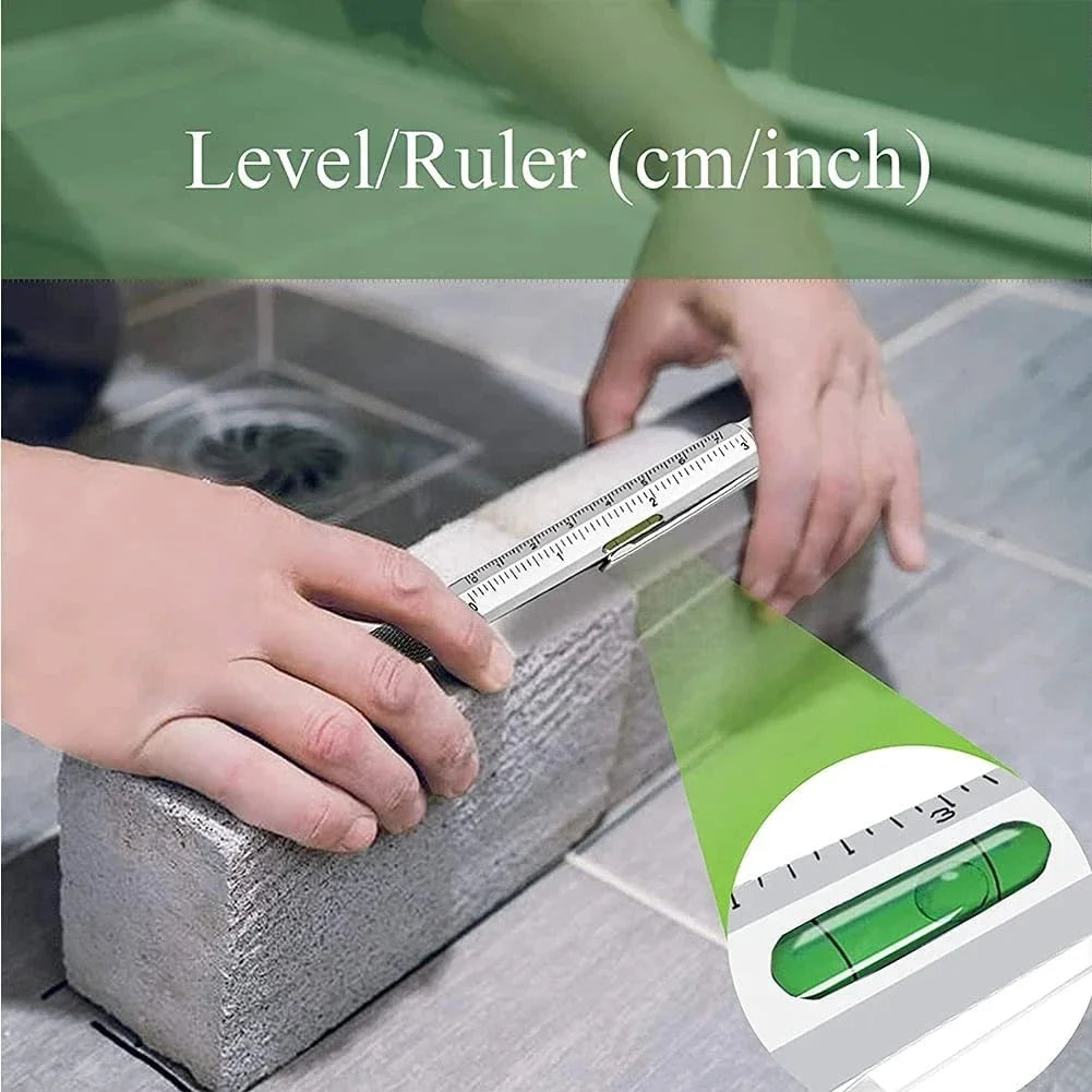 7-in-1 Multifunctional Pen Stylus Touchscreen Screwdriver Ruler Level Tool