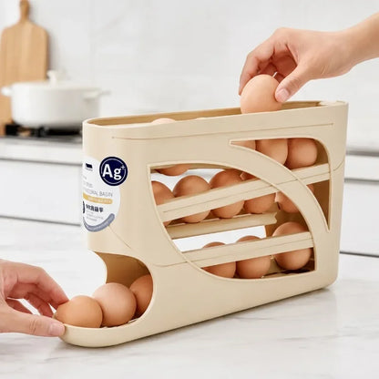 Automatic Gravity-fed Rolling Egg Dispenser Refrigerator Side Door Storage